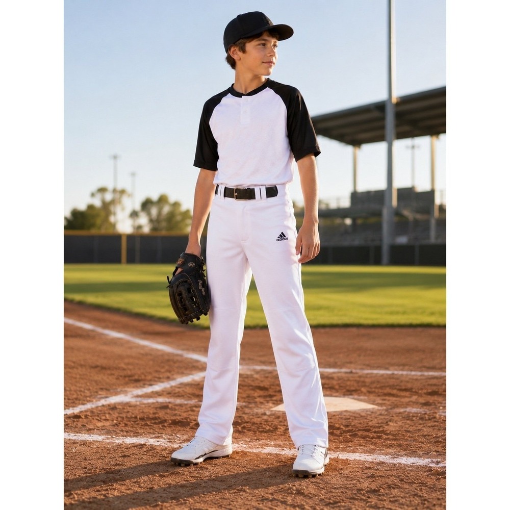 Adidas Youth Baseball Pants White Aeroready Size M 11-12Y NWOT